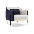 Luxe Style: The Two-Tone Upholstered Accent Chair with Gold Accents