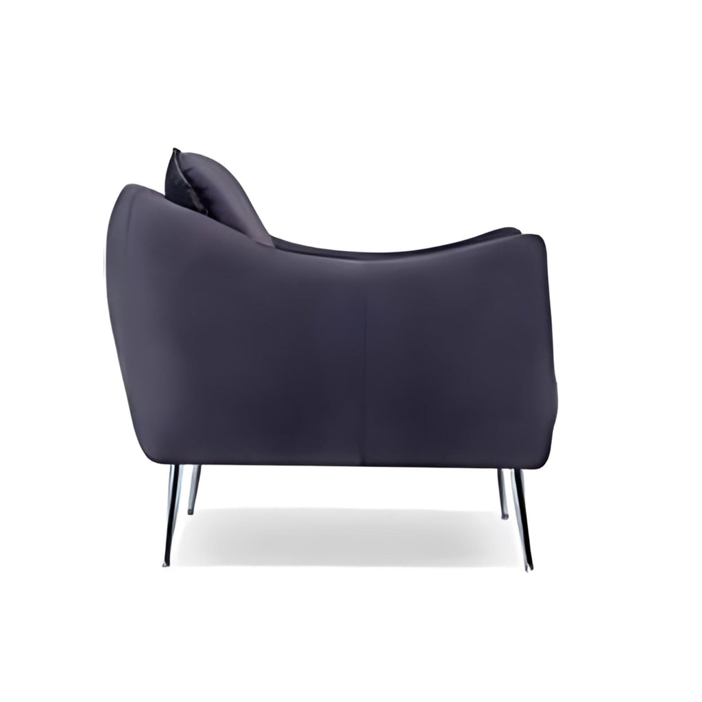 Modern Minimalism: The Deep Purple Upholstered Accent Chair