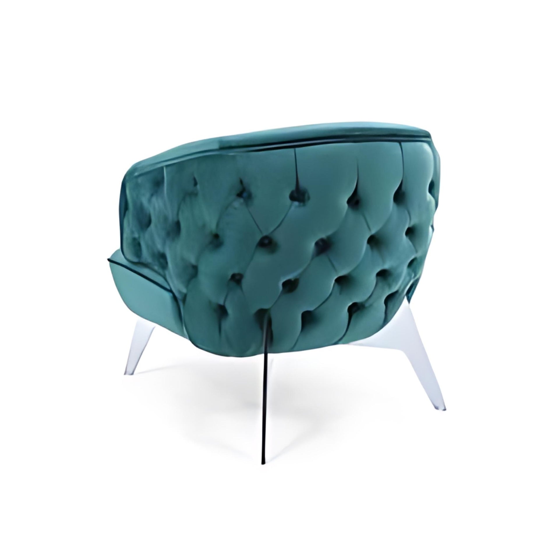 Sophisticated Comfort: The Teal Upholstered Accent Chair with Modern Legs