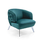 Sophisticated Comfort: The Teal Upholstered Accent Chair with Modern Legs