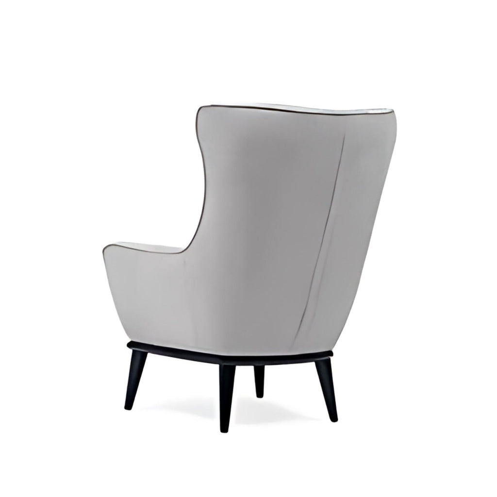 Contemporary Elegance: The Light Gray Wingback Accent Chair
