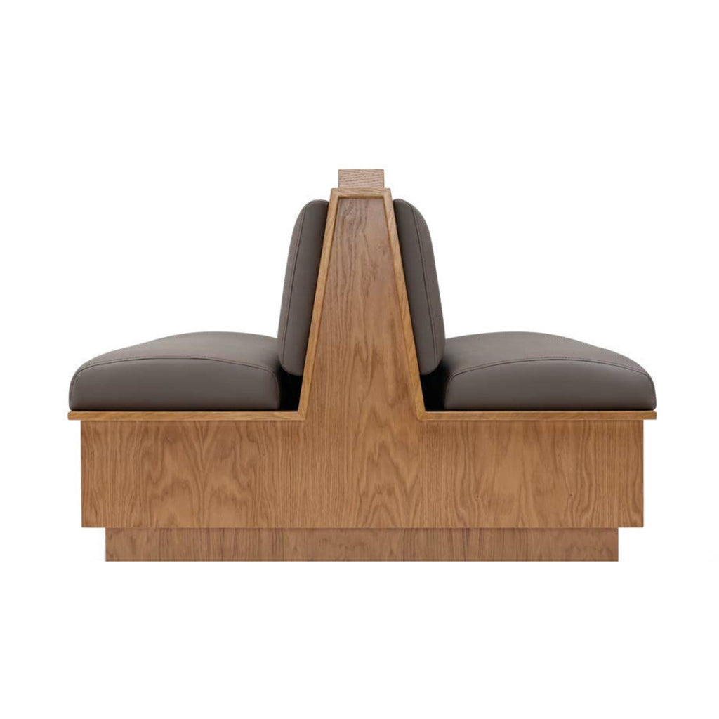 Elegant Dual-Sided Seating: A Harmonious Blend of Oak and Gray