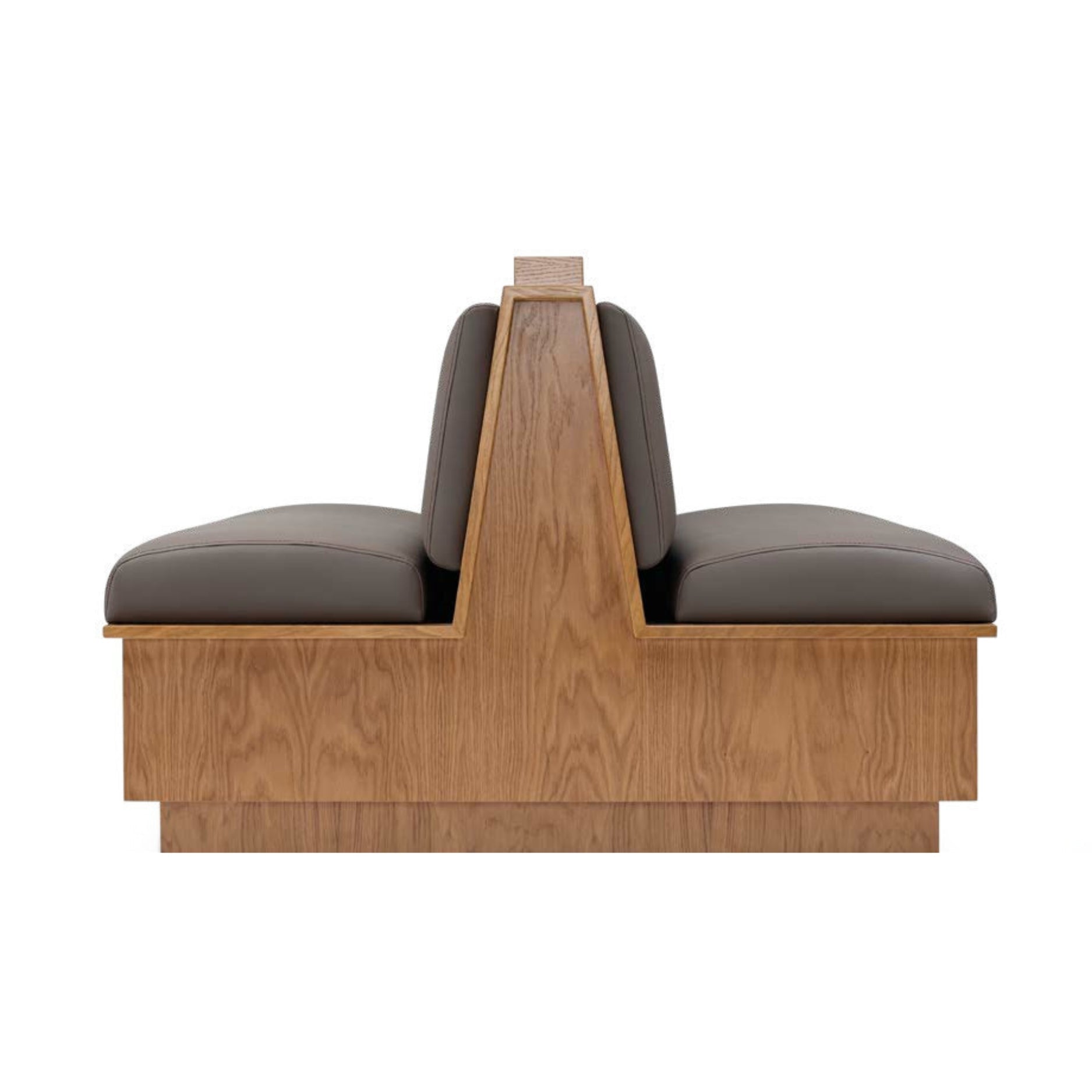 Elegant Dual-Sided Seating: A Harmonious Blend of Oak and Gray