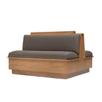 Elegant Dual-Sided Seating: A Harmonious Blend of Oak and Gray