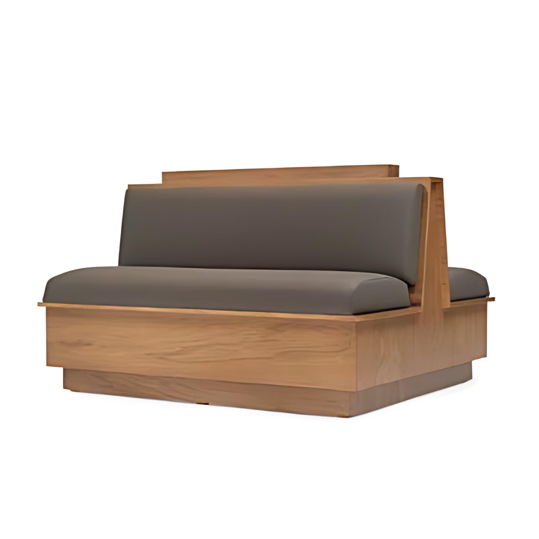 Elegant Dual-Sided Seating: A Harmonious Blend of Oak and Gray