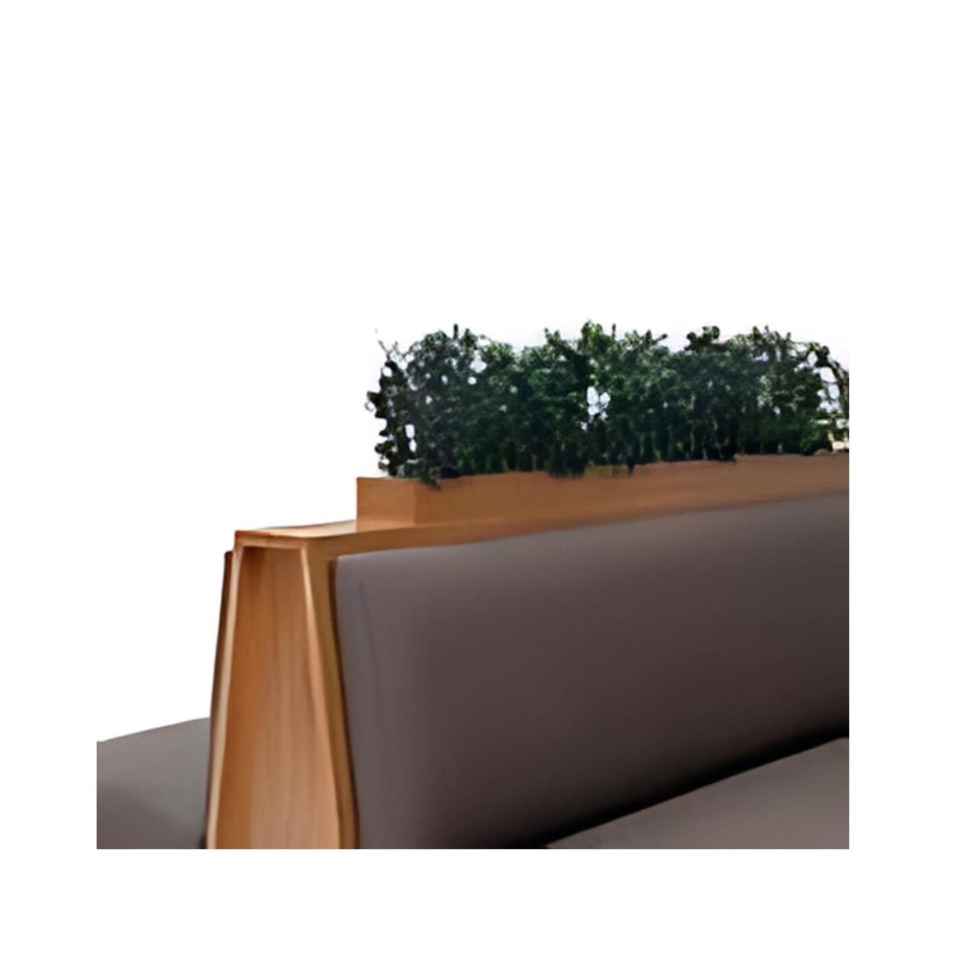 Elegant Dual-Sided Seating: A Harmonious Blend of Oak and Gray