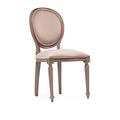 Elegant Pink Upholstered Armchair with Wooden Frame