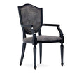 Classic Black Upholstered Armchair with Elegant Design