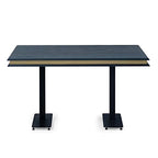 Modern Minimalism: The Black Wood and Metal Dining Table