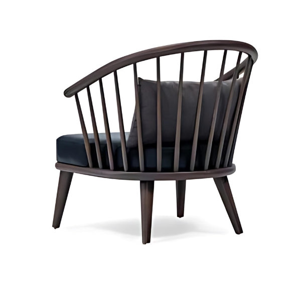Modern Elegance: The Black Upholstered Accent Chair with Wooden Spindle Back