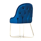 Vibrant Blue Velvet Armchair with Gold Frame: A Bold Statement Piece