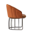 Contemporary Brown Leather Armchair: A Fusion of Comfort and Modern Design