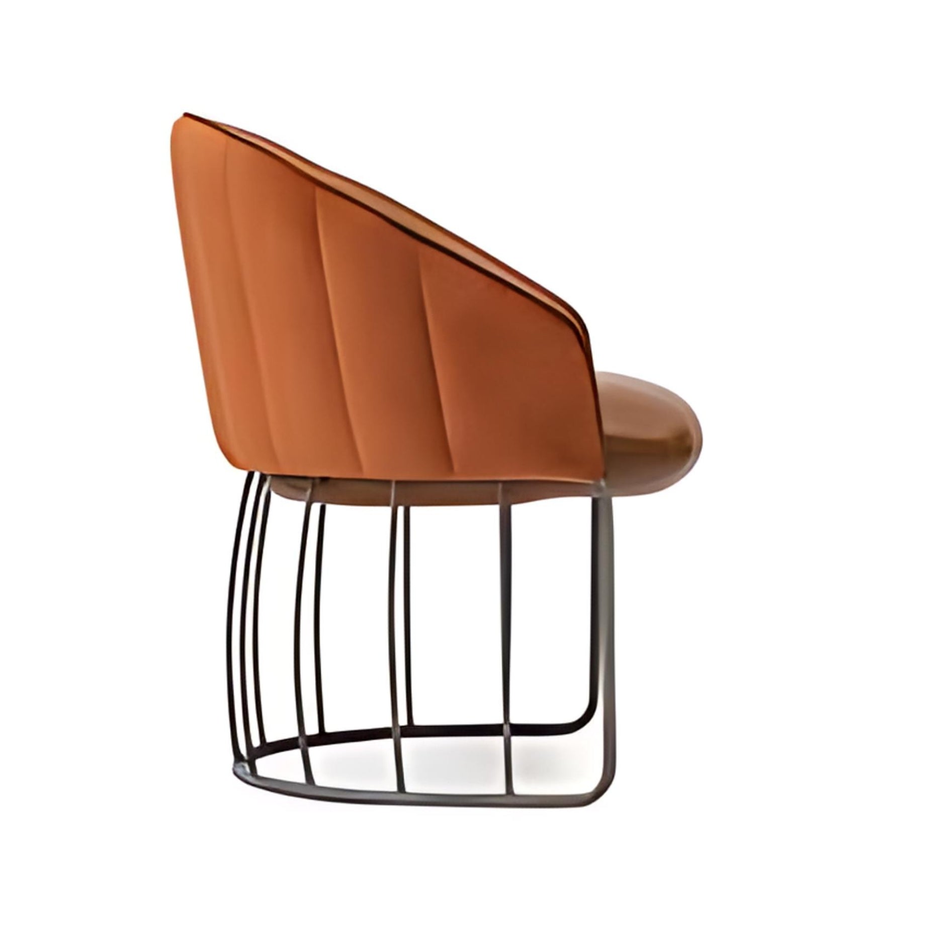 Contemporary Brown Leather Armchair: A Fusion of Comfort and Modern Design