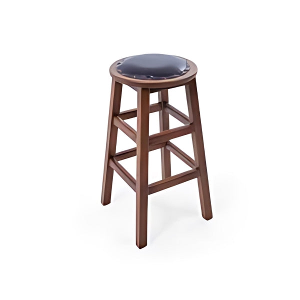 Classic Design: The Wooden Bar Stool with Round Seat