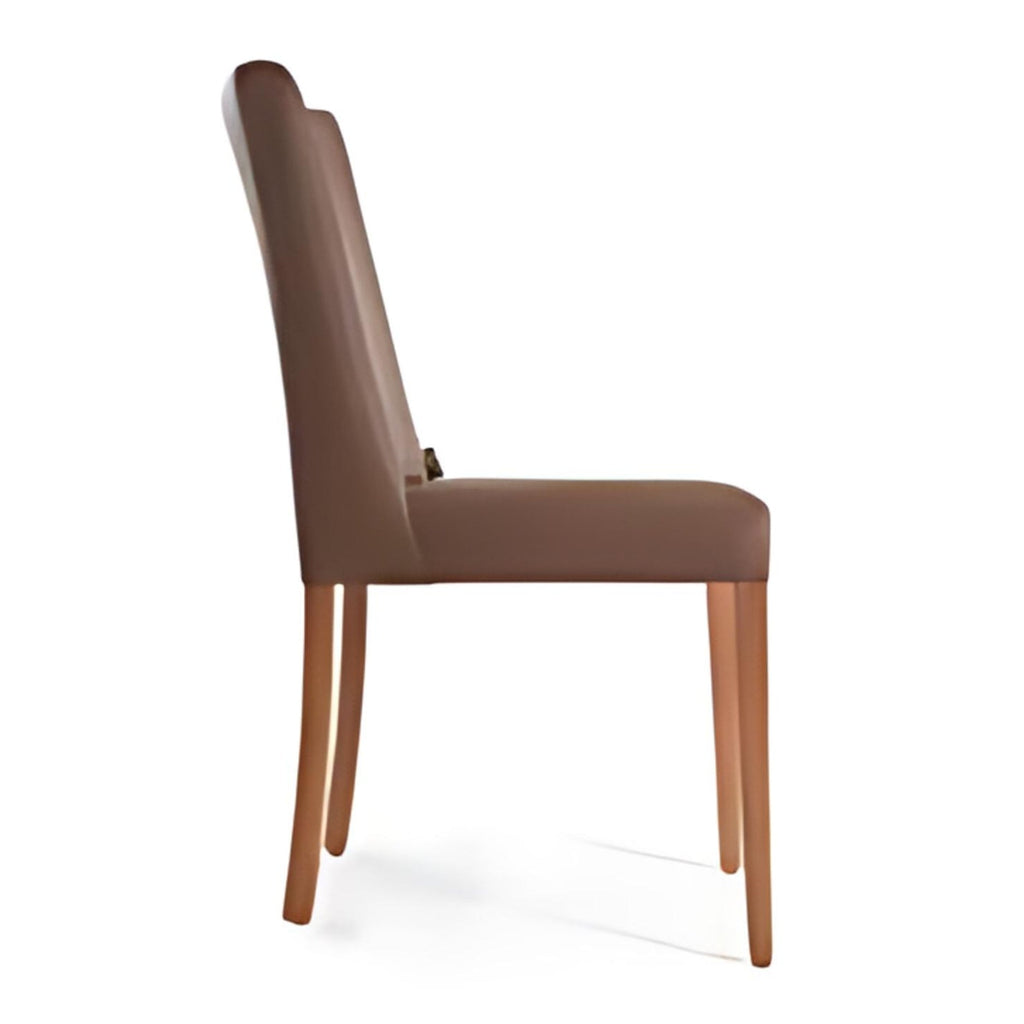 Classic Brown Upholstered Dining Chair: Timeless Elegance and Comfort