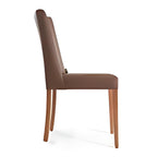 Classic Brown Upholstered Dining Chair: Timeless Elegance and Comfort