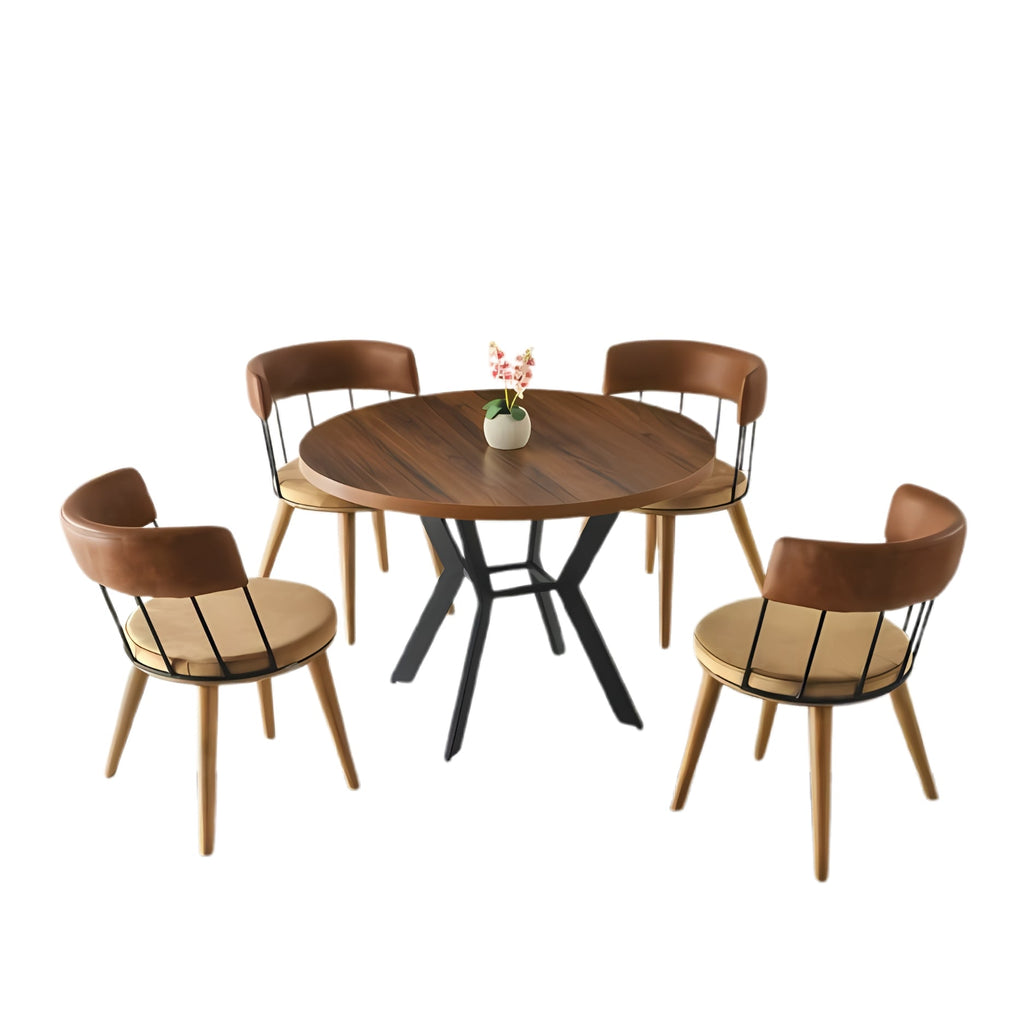 Contemporary Round Dining Set: A Blend of Comfort and Style