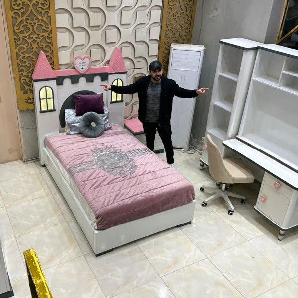 Enchanted Castle Kids Bedroom Set with Study Desk and Wardrobe