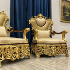 Designer Bedroom Set with Textured Upholstery and Sleek Nightstands