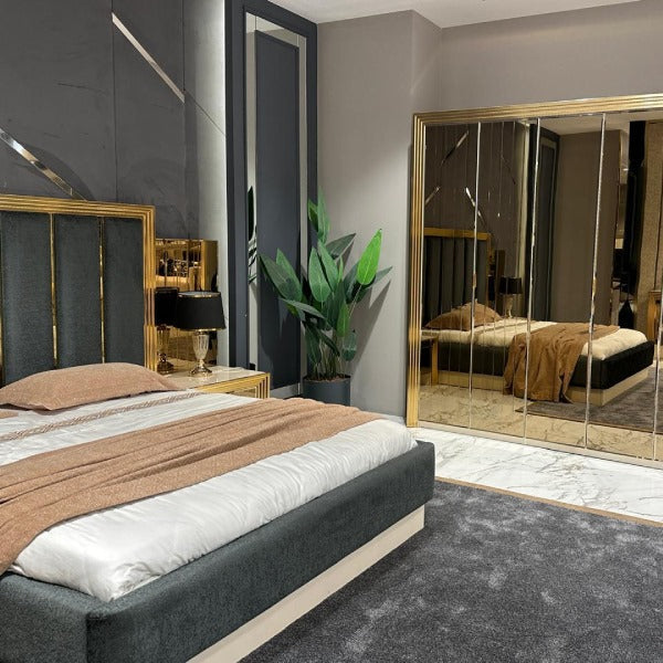 Modern Bedroom Furniture with Velvet Accents