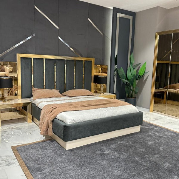 Modern Bedroom Furniture with Velvet Accents