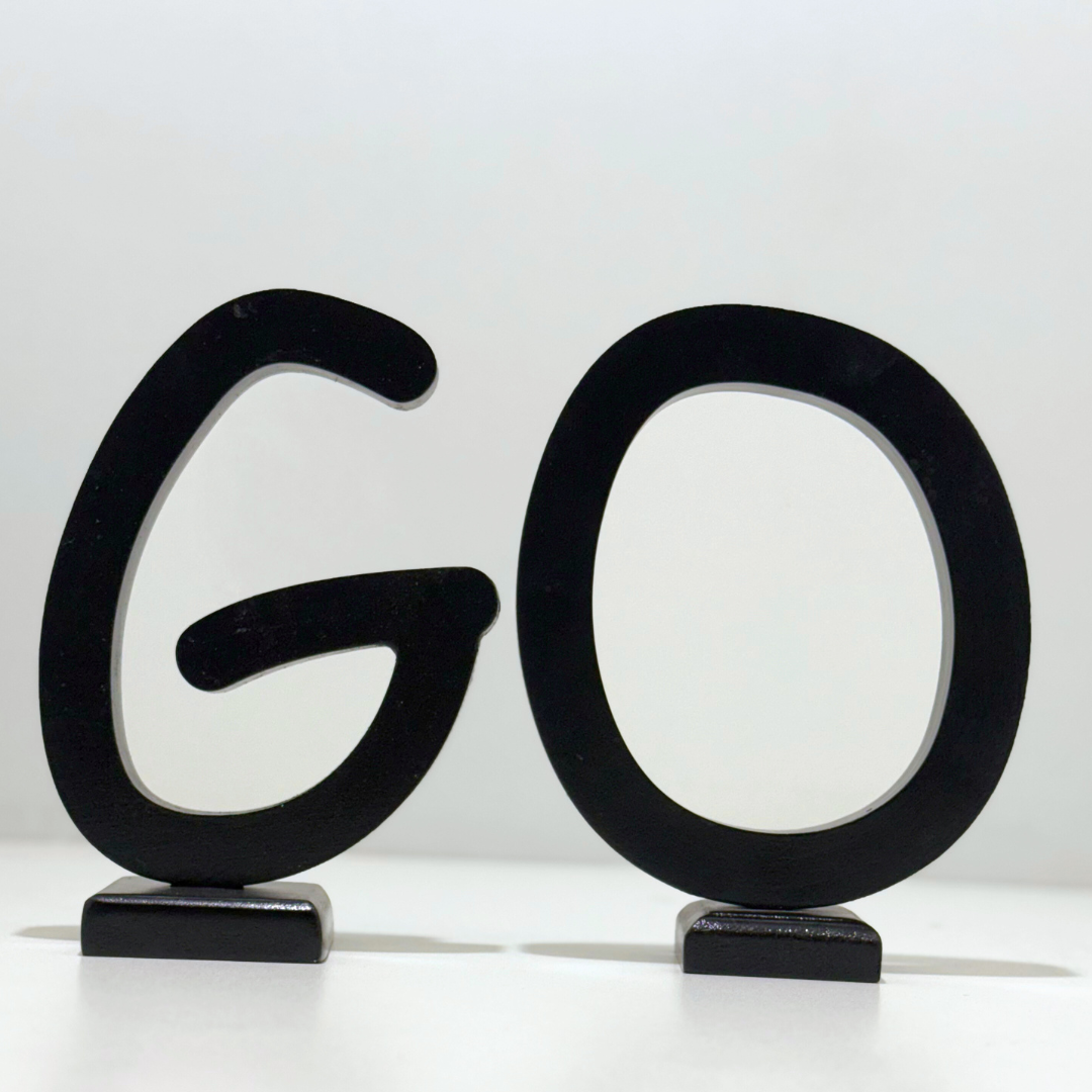 Chic Wooden Letters-Decorative Wooden Alphabet Letters V in Black - Perfect for Home decoration