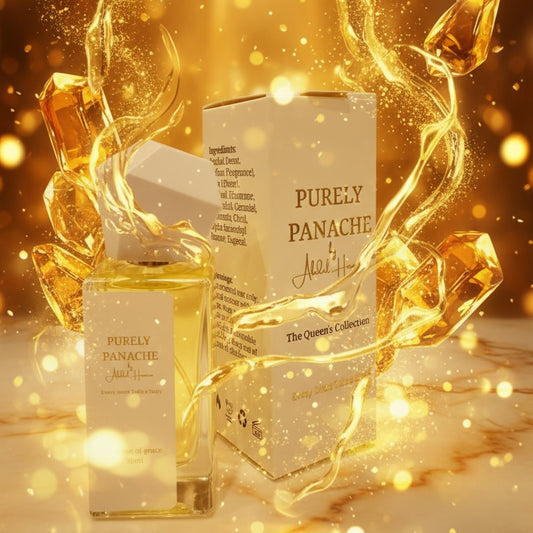 Purely Panache Golden Amber – 50ml Extrait de Parfum | Warm Amber Vanilla Unisex Perfume | Long Lasting